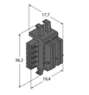 BUCHSE 5POL 90° RM3,81 2R THD