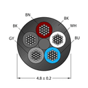 CABLE5X0.34-XX-PUR-BK-500M/TXL