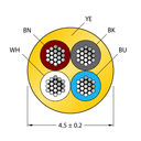 CABLE4X0.34-XX-PUR-YE-500M/TXY