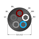 CABLE5X0.34-XX-PVC-BK-100M/TEL