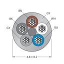 CABLE5X0.34-XX-PUR-GY-500M/TXG