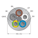 CABLE(4+1)X0.34-XX-PUR-GY-100M/TXG