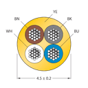 CABLE4X0.34-XX-PUR-YE-500M/TXY