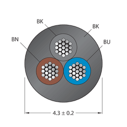 Thumbnail for CABLE3X0.34-XX-PVC-BK-100M/TEL