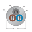 CABLE3X0.34-XX-PVC-GY-100M/TEG