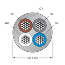 CABLE4X0.34-XX-PVC-GY-500M/TEG