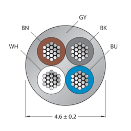 Thumbnail for CABLE4X0.34-XX-PVC-GY-500M/TEG