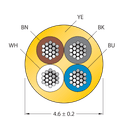 CABLE4X0.34-XX-PVC-YE-100M/TEY