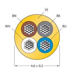 Thumbnail for CABLE4X0.34-XX-PVC-YE-100M/TEY
