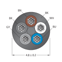 CABLE5X0.34-XX-PUR-BK-100M/TXL