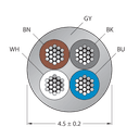 CABLE4X0.34-XX-PUR-GY-100M/TXG