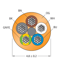 Thumbnail for CABLE(4+1)X0.34-XX-PUR-OG-100M/TXO