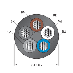 Thumbnail for CABLE5X0.34-XX-PVC-BK-500M/TEL
