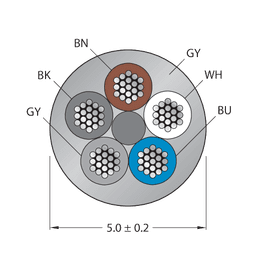 Thumbnail for CABLE5X0.34-XX-PVC-GY-100M/TEG