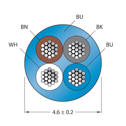 Thumbnail for CABLE4X0.34-XX-PVC-BU-100M/TEB