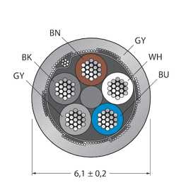 Thumbnail for CABLE5X0.34-SH-PVC-GY-100M/TEG