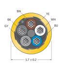 CABLE5X0.34-SH-PUR-YE-500M/TXY