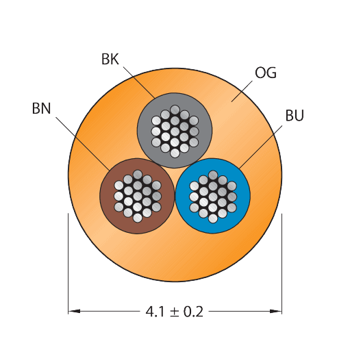 CABLE3X0.34-XX-PUR-OG-100M/TXO