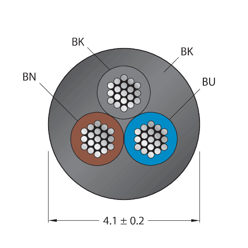 CABLE3X0.34-XX-PUR-BK-100M/TXL
