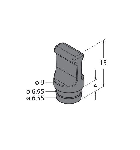 SCHUTZSTOPFEN 8MM SNAP. SCHWARZ