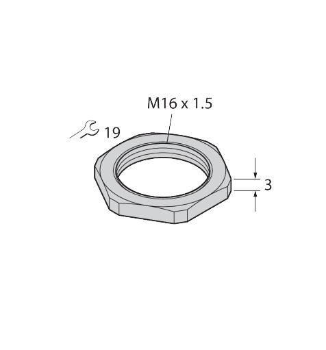 SECHSKANTMUTTER M16X1.5. SW19