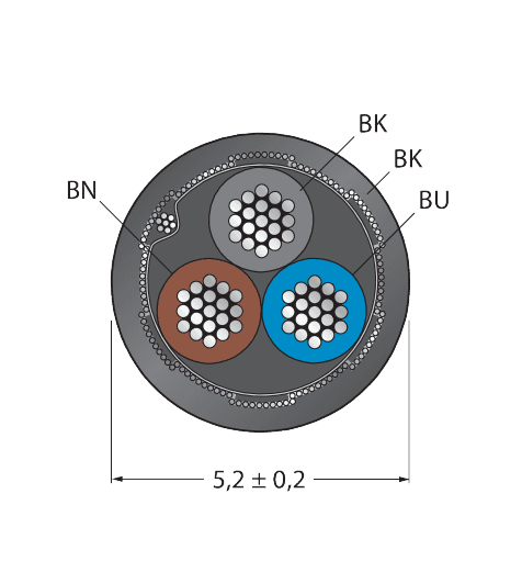CABLE3X0.34-SH-PVC-BK-500M/TEL