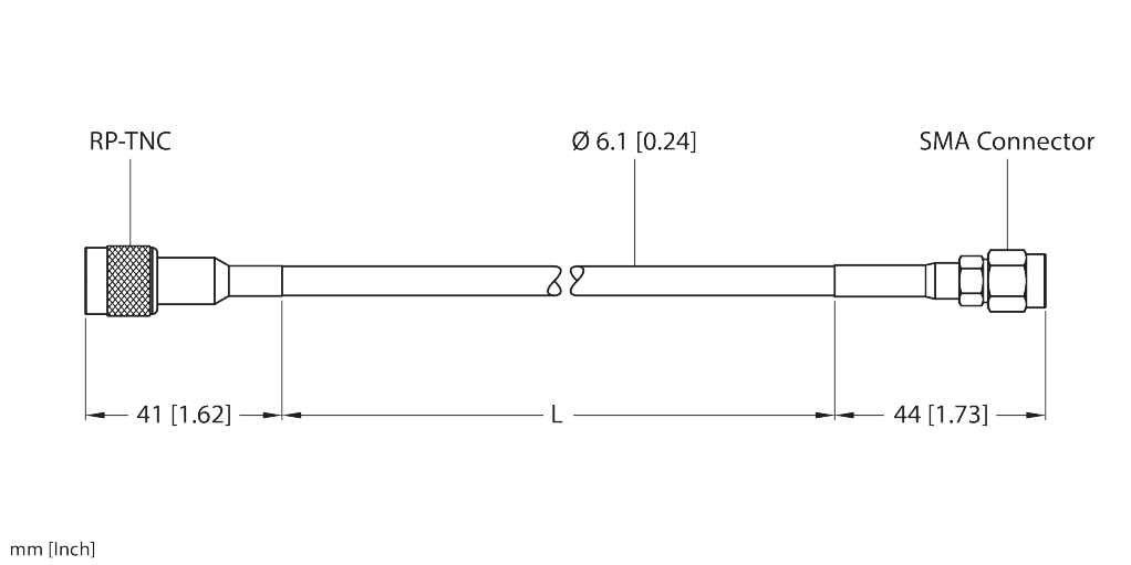 TN-UHF-CBL-HF240-RPTNC-2-SMA